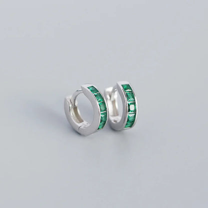 Colorful Zircon Huggie Hoop Earrings