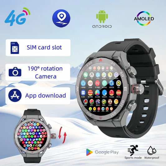VP900 4G Smartwatch with SIM Card – GPS Fitness Watch with Camera, Video Call, Waterproof Design & Free Shipping