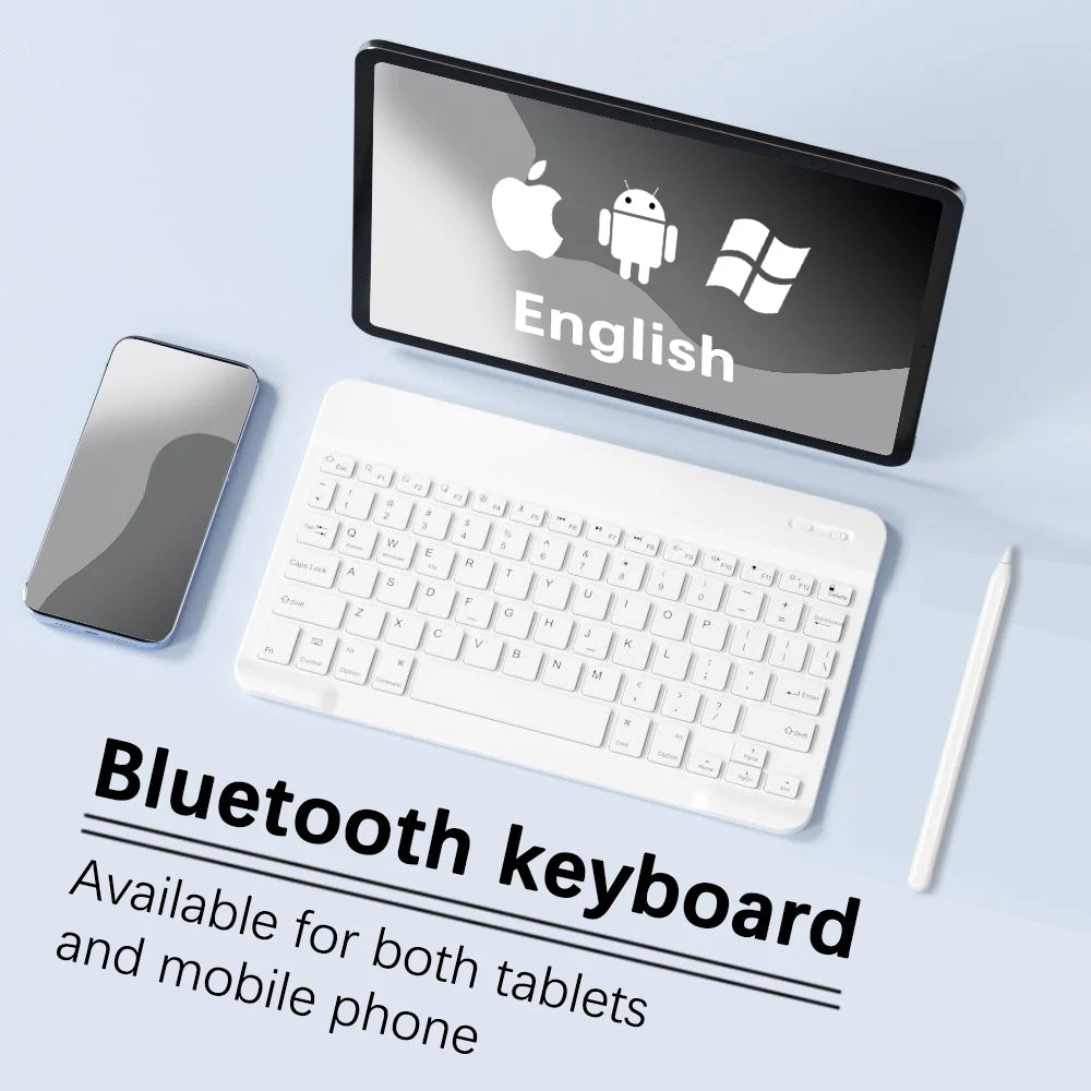 Slim Bluetooth Keyboard for iPad & Tablet