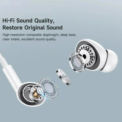 Lightning Wired Earphones with Microphone – In-Ear Stereo Headphones Compatible with iPhone, iPad & iPod