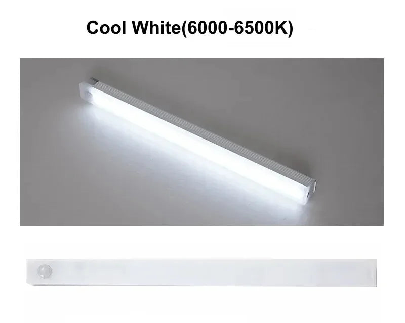 Motion Sensor LED Under Cabinet Light – Rechargeable Wireless Night Light for Kitchen, Closet & Bedroom