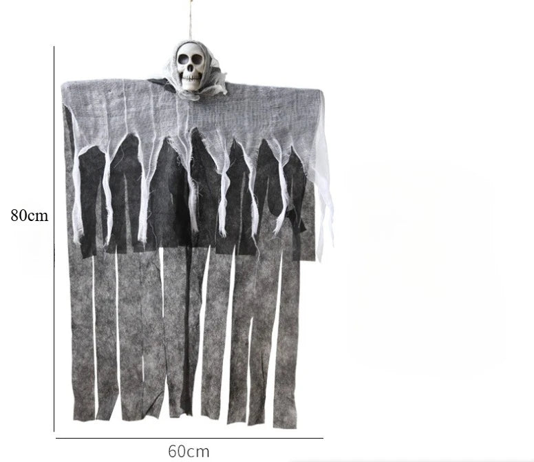 Glowing Hanging Skeleton Ghost Halloween Decoration