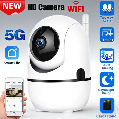 1080P WiFi Smart Security Camera – Mini Indoor IP Camera with Auto Tracking, Night Vision & Free Shipping