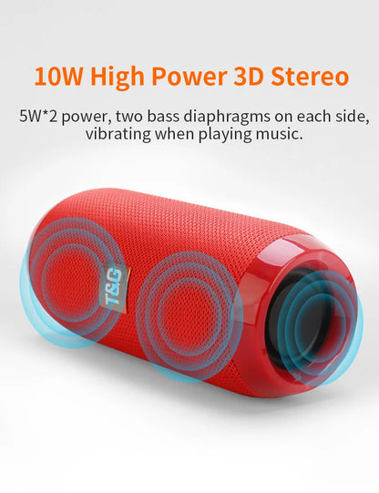 Portable Wireless Bluetooth Speaker – Mini Outdoor Bass Speaker with FM Radio, Hands-Free Call & Free Shipping