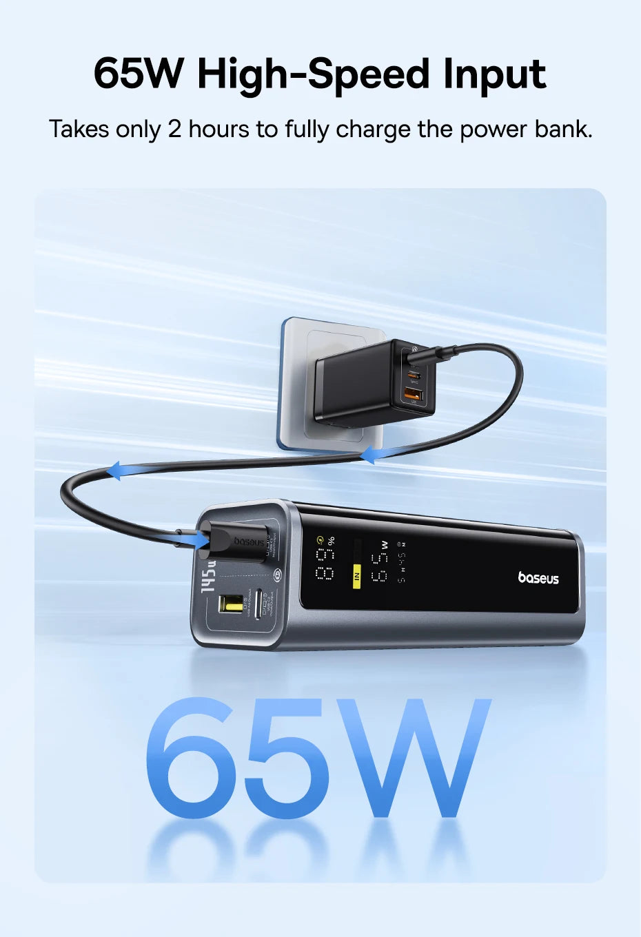Baseus 145W Portable Power Bank – 20800mAh Fast Charger with Free Shipping
