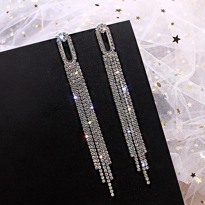 Vintage Crystal Drop Earrings for Women