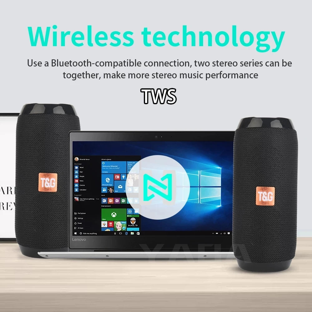 Portable Wireless Bluetooth Speaker – Mini Outdoor Bass Speaker with FM Radio, Hands-Free Call & Free Shipping