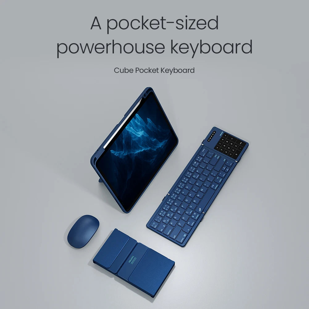 Foldable Bluetooth Keyboard with Touchpad for iPad, Tablet & Laptop