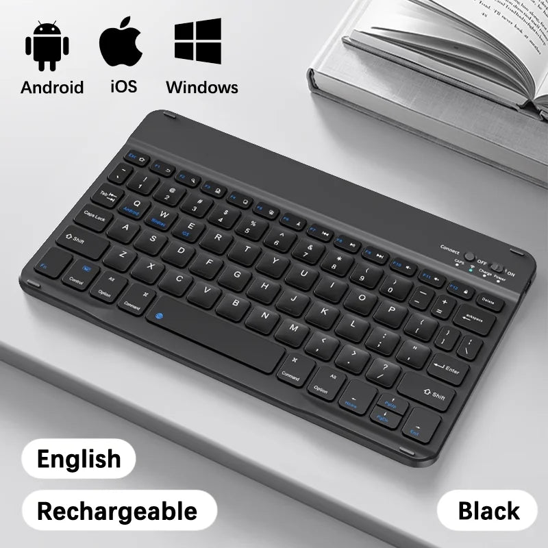 Slim Bluetooth Keyboard for iPad & Tablet