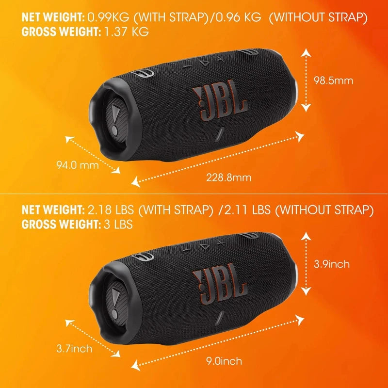 JBL Charge 6 Bluetooth Speaker Portable Wireless Speaker IP68 Waterproof Bank Stereo Bass Outdoor Party Speaker JBL Charge 6