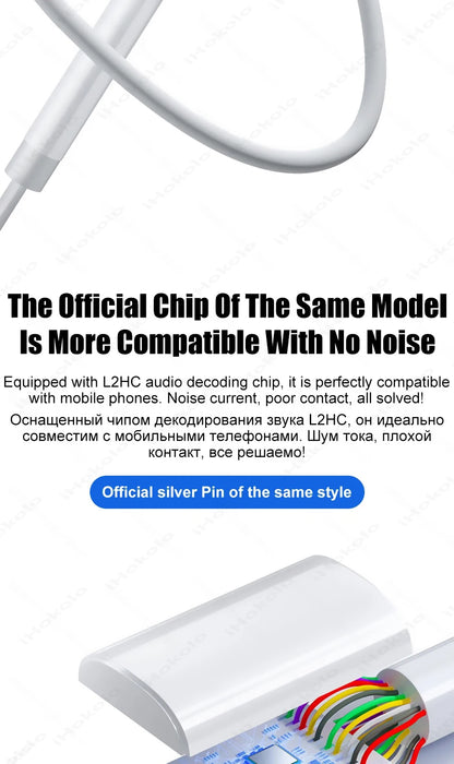 Original Wired Earphones For Apple iPhone 17 Pro Max16 15 14 13 12 11 Mini USB C Headphones Type C With Microphone Stereo Earbud