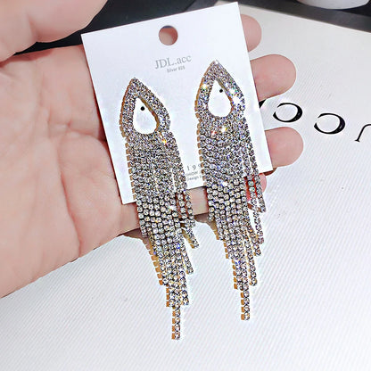 Vintage Crystal Drop Earrings for Women