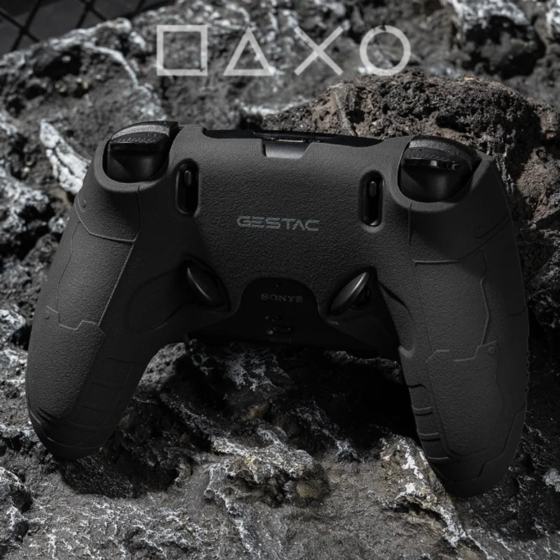 PS5 Controller Silicone Cover – Tactical Style Soft Protector Skin with Thumb Stick Grip Caps & Free Shipping