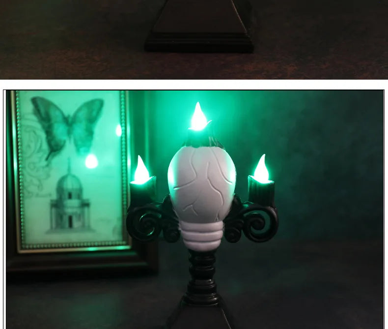 Skull Candelabra LED Halloween Light