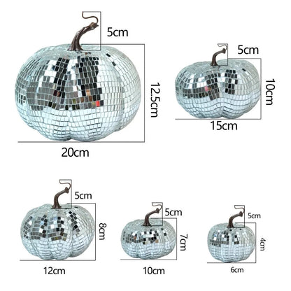 Mirrored Disco Pumpkin Ornament