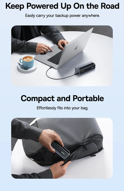 Baseus 145W Portable Power Bank – 20800mAh Fast Charger with Free Shipping