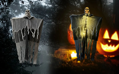 Glowing Hanging Skeleton Ghost Halloween Decoration