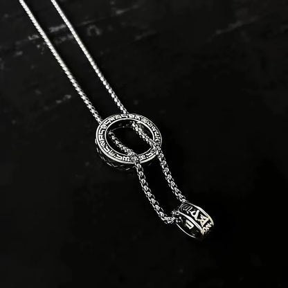 925 Sterling Silver Geometric Pendant Necklace