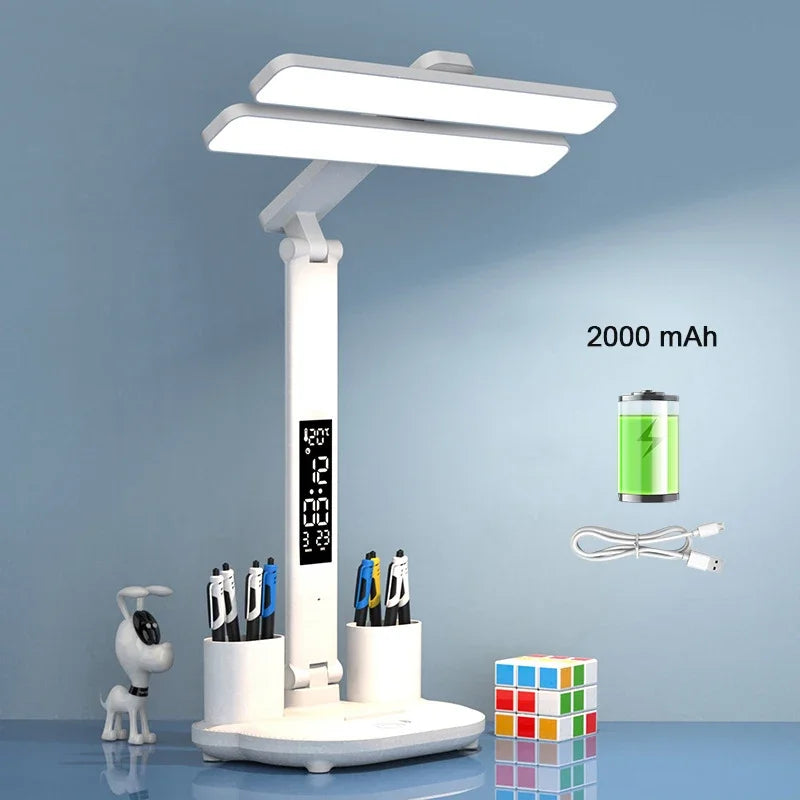 3-in-1 LED Desk Lamp with Fan and Phone Holder