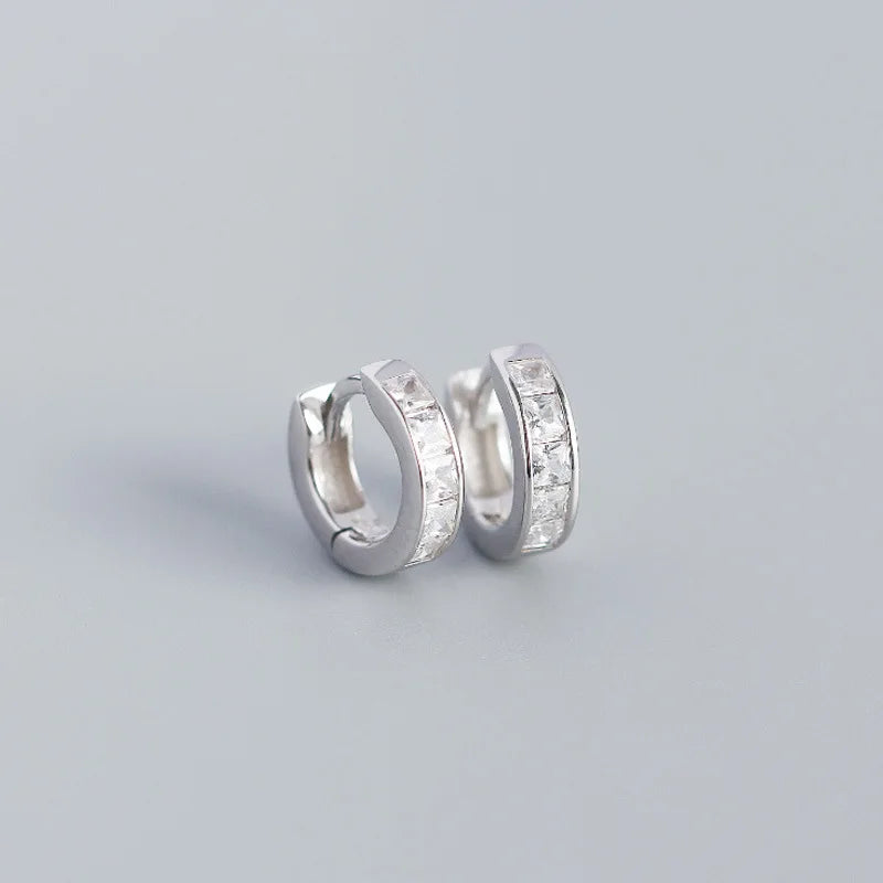 Colorful Zircon Huggie Hoop Earrings