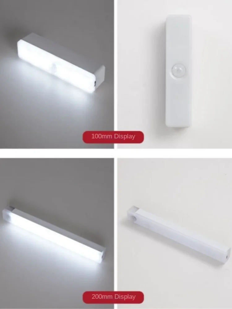 Motion Sensor LED Under Cabinet Light – Rechargeable Wireless Night Light for Kitchen, Closet & Bedroom