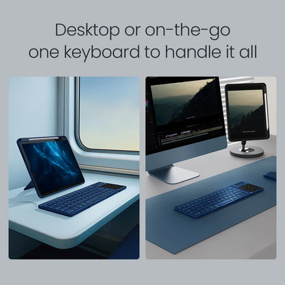 Foldable Bluetooth Keyboard with Touchpad for iPad, Tablet & Laptop
