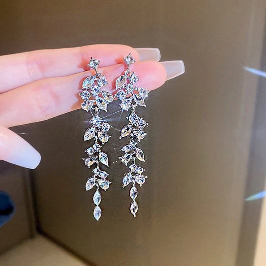 Vintage Crystal Drop Earrings for Women