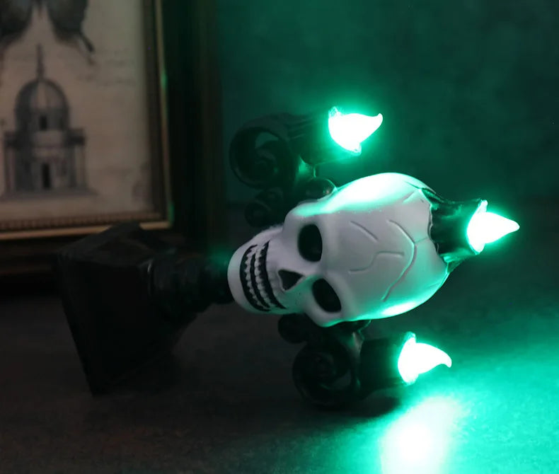 Skull Candelabra LED Halloween Light