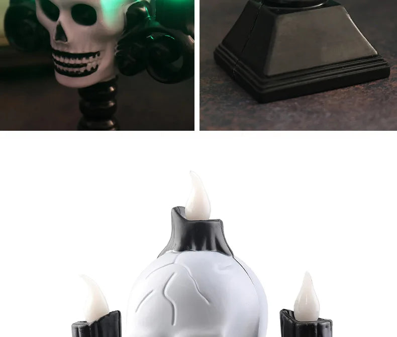 Skull Candelabra LED Halloween Light