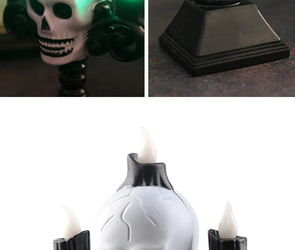 Skull Candelabra LED Halloween Light