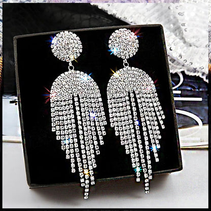 Vintage Crystal Drop Earrings for Women