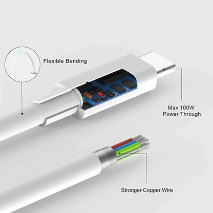 60W USB-C to USB-C Fast Charging Cable – PD Type-C Data Cable for iPhone 15, Samsung, Huawei & Xiaomi