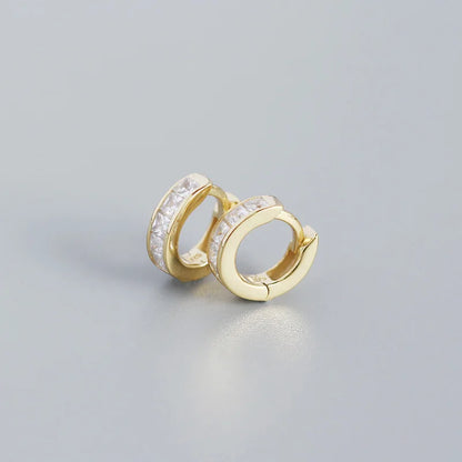 Colorful Zircon Huggie Hoop Earrings