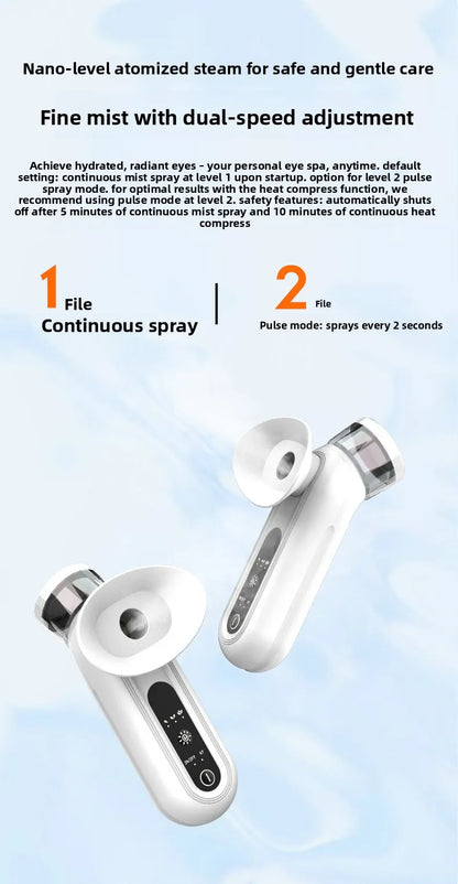 Portable Eye & Face Nano Mist Sprayer – Hydrating Steam Care Device for Daily Self-Care